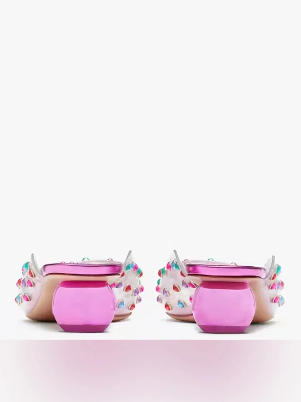 kate spade Pink Clear Mule with Multicolored Studs - Picture 3 of 7